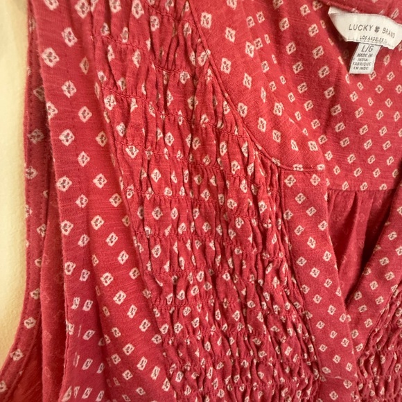 Lucky Brand Smocked Sleeveless Top *GOOD USED CONDITION* - Picture 2 of 6